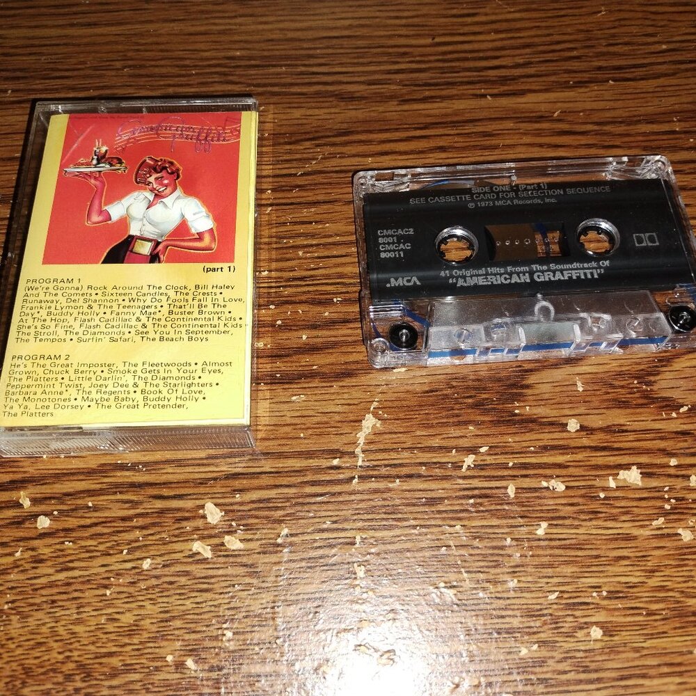41 Original Hits From American Graffiti on cassette (MCA Records,1973)